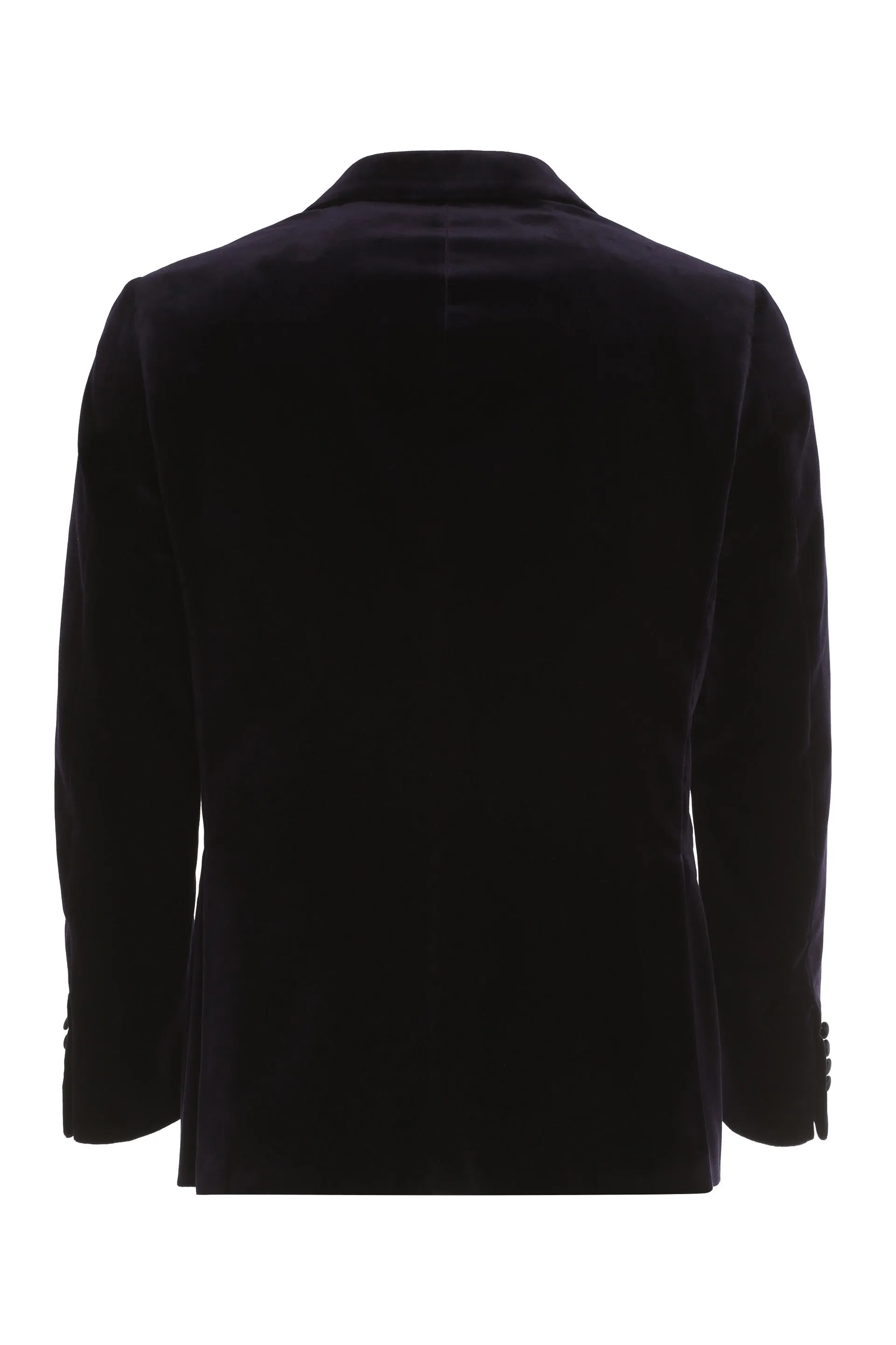 Single-breasted velvet jacket