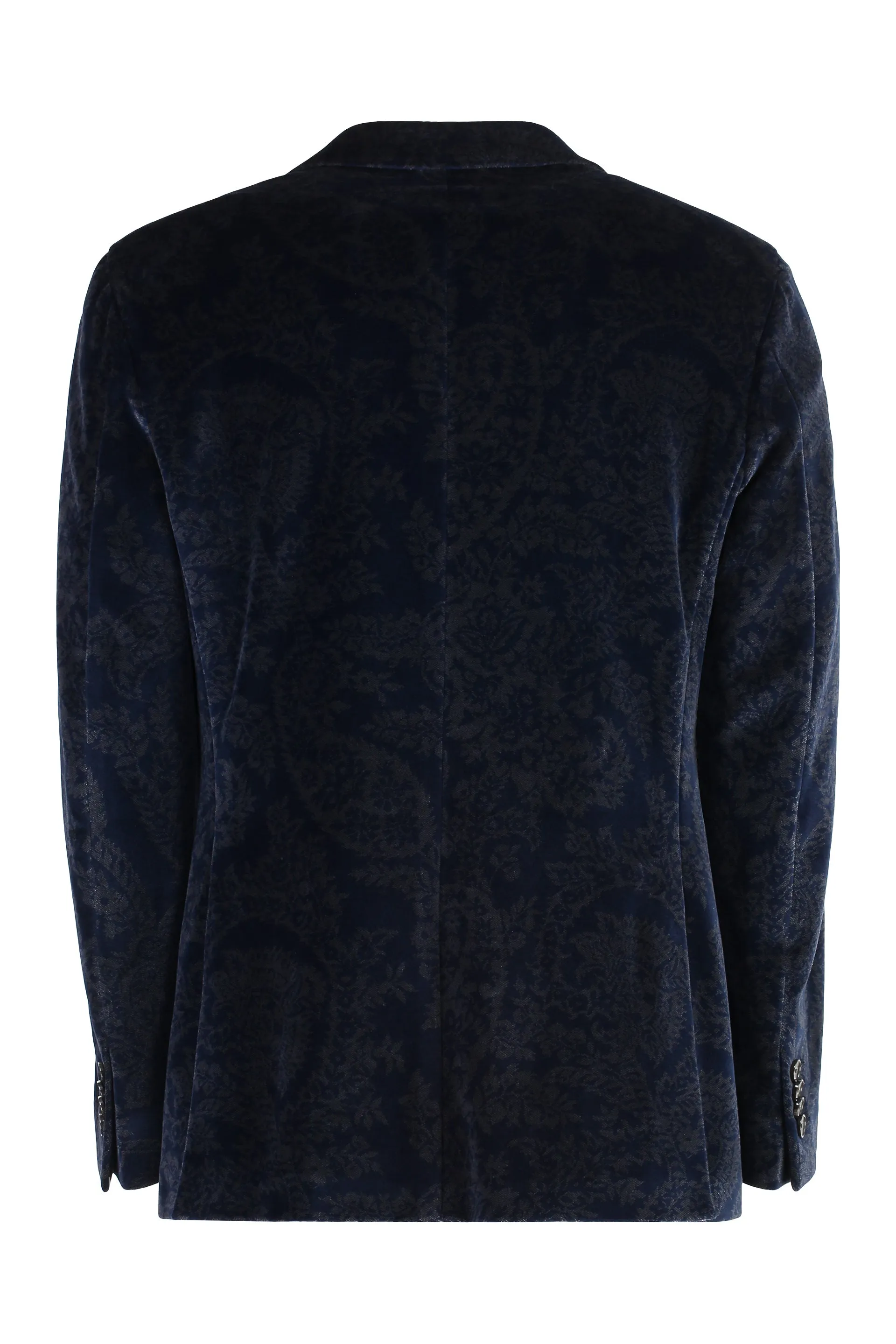 Single-breasted velvet jacket