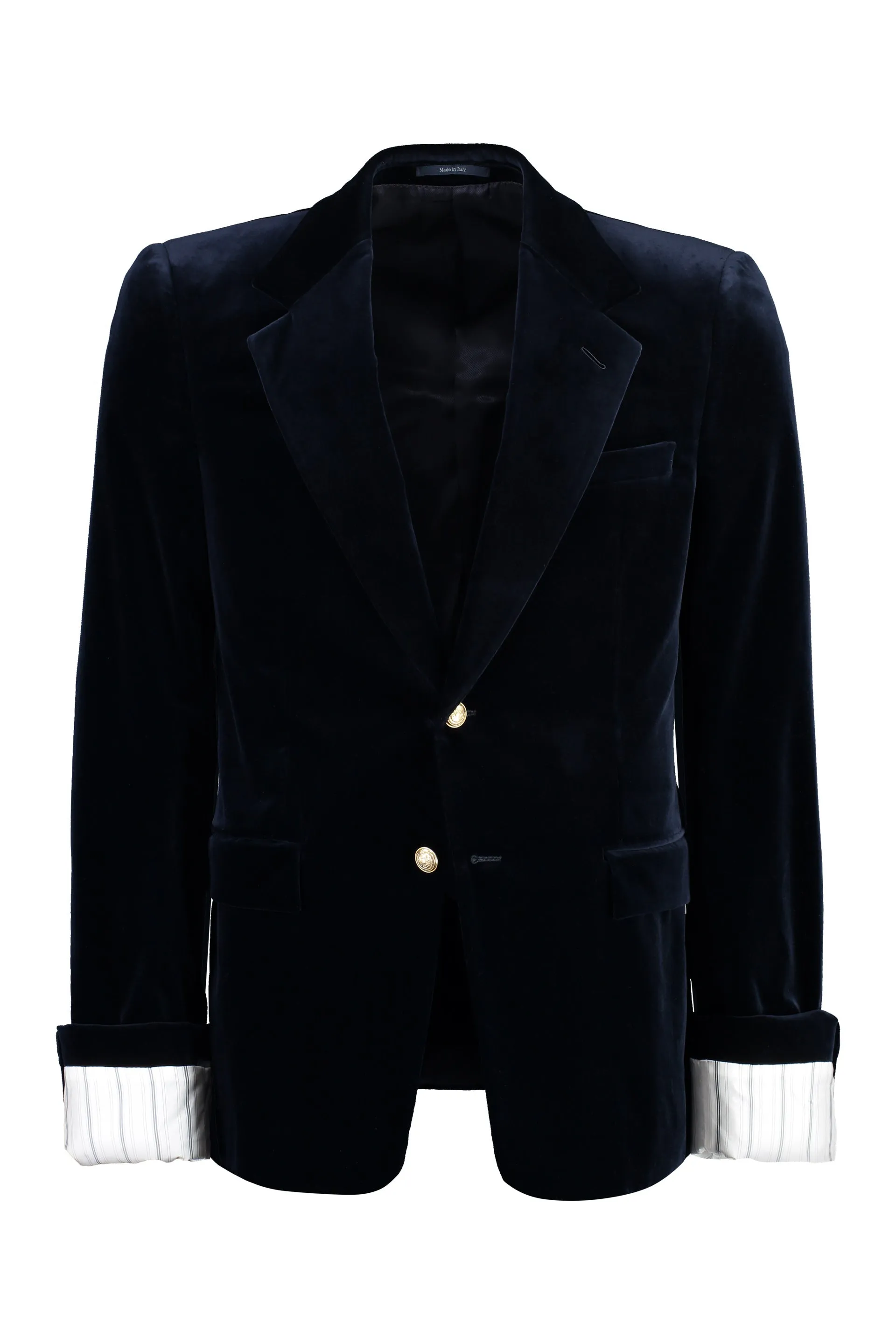 Single-breasted velvet jacket