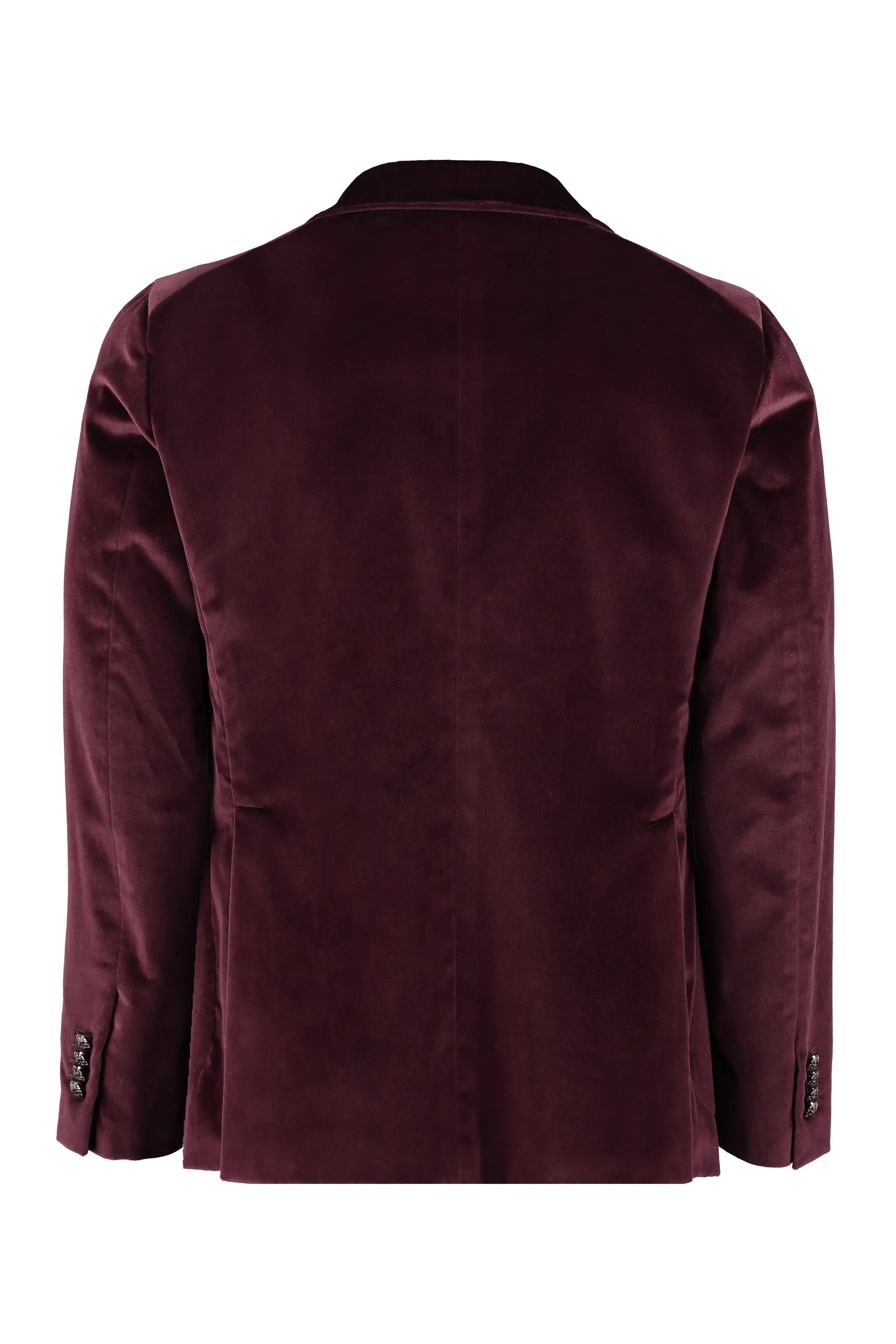 Single-breasted velvet jacket