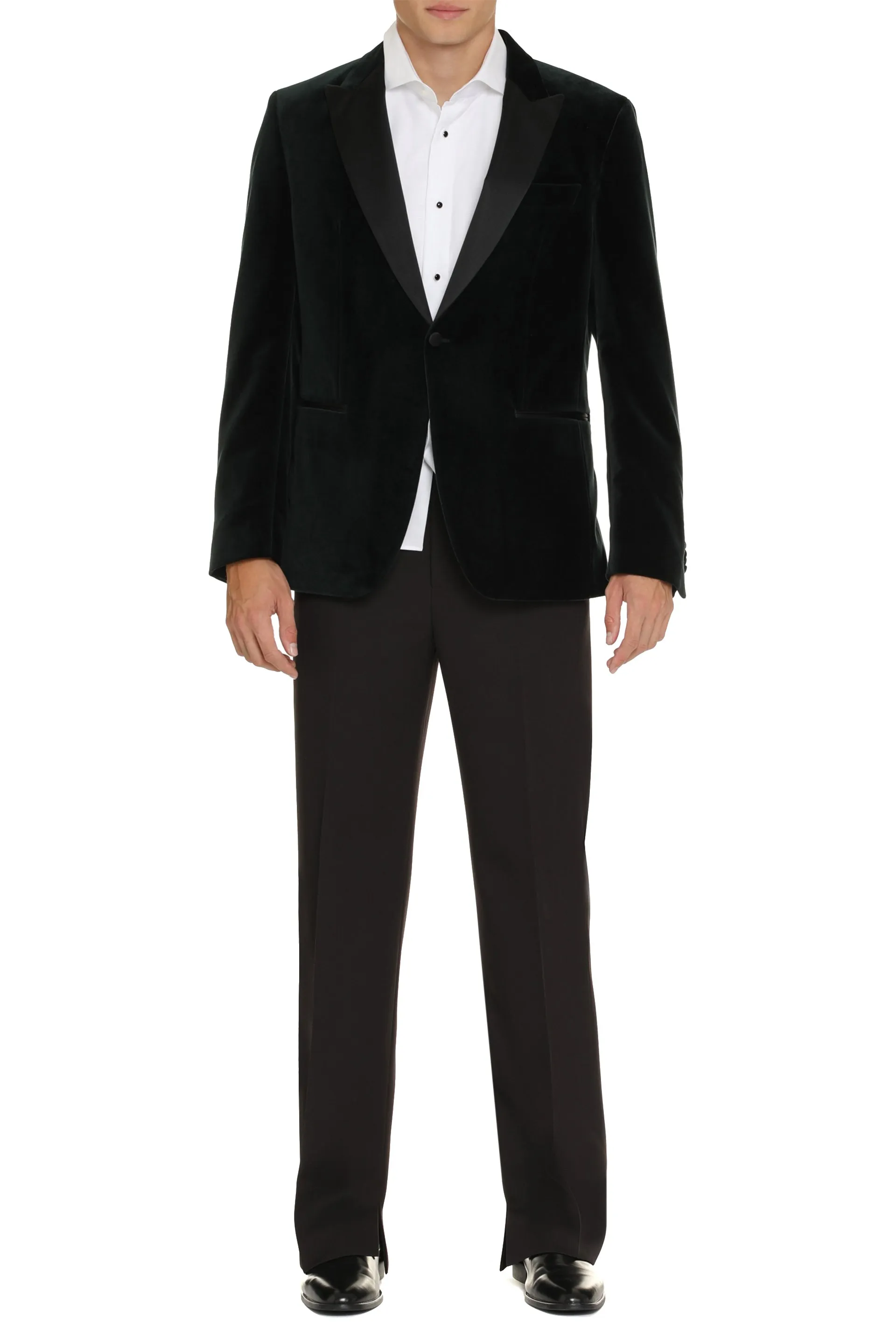Single-breasted velvet jacket