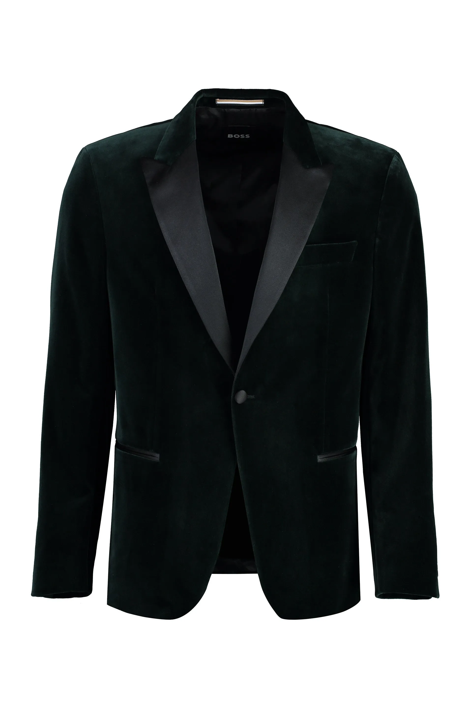 Single-breasted velvet jacket