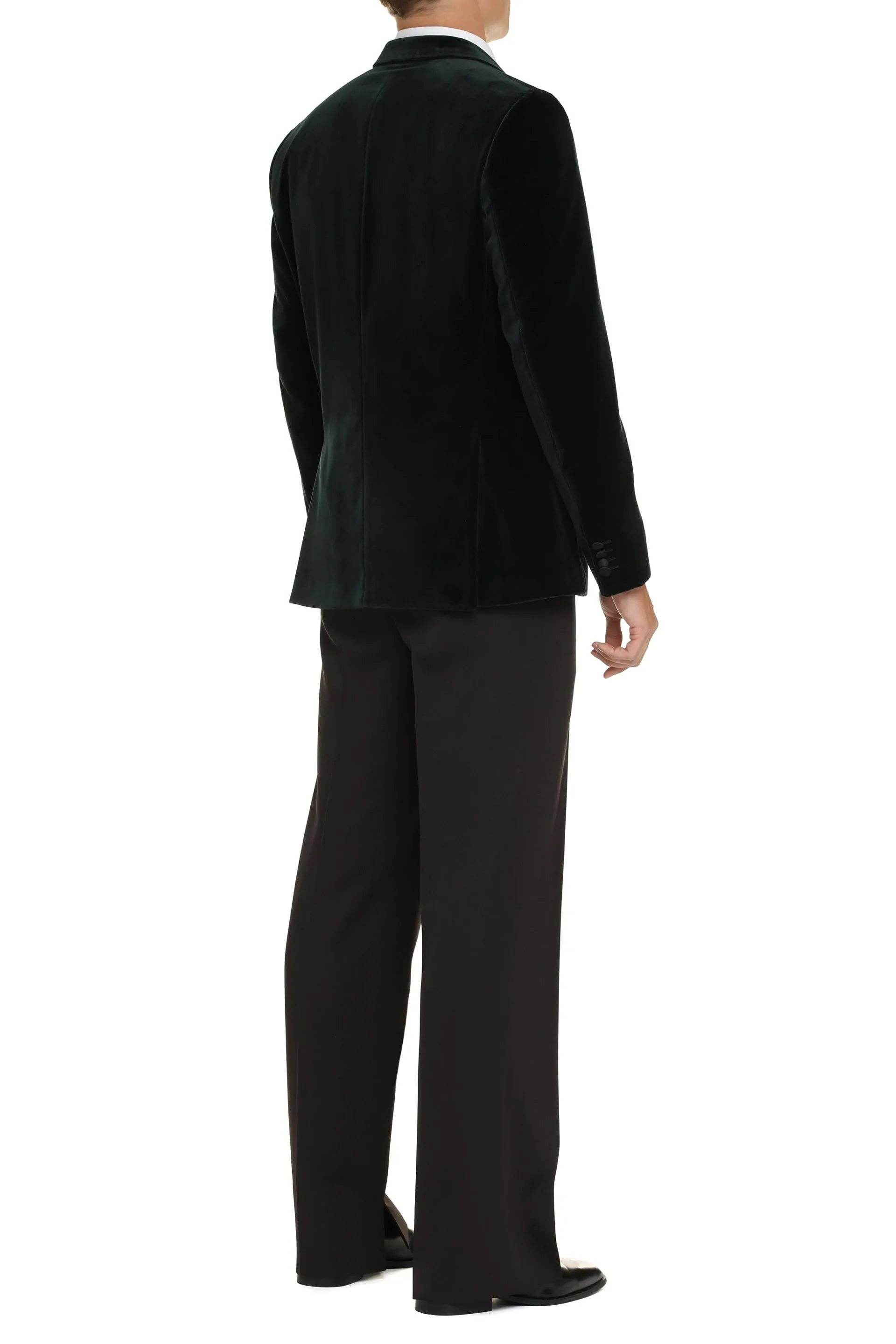 Single-breasted velvet jacket