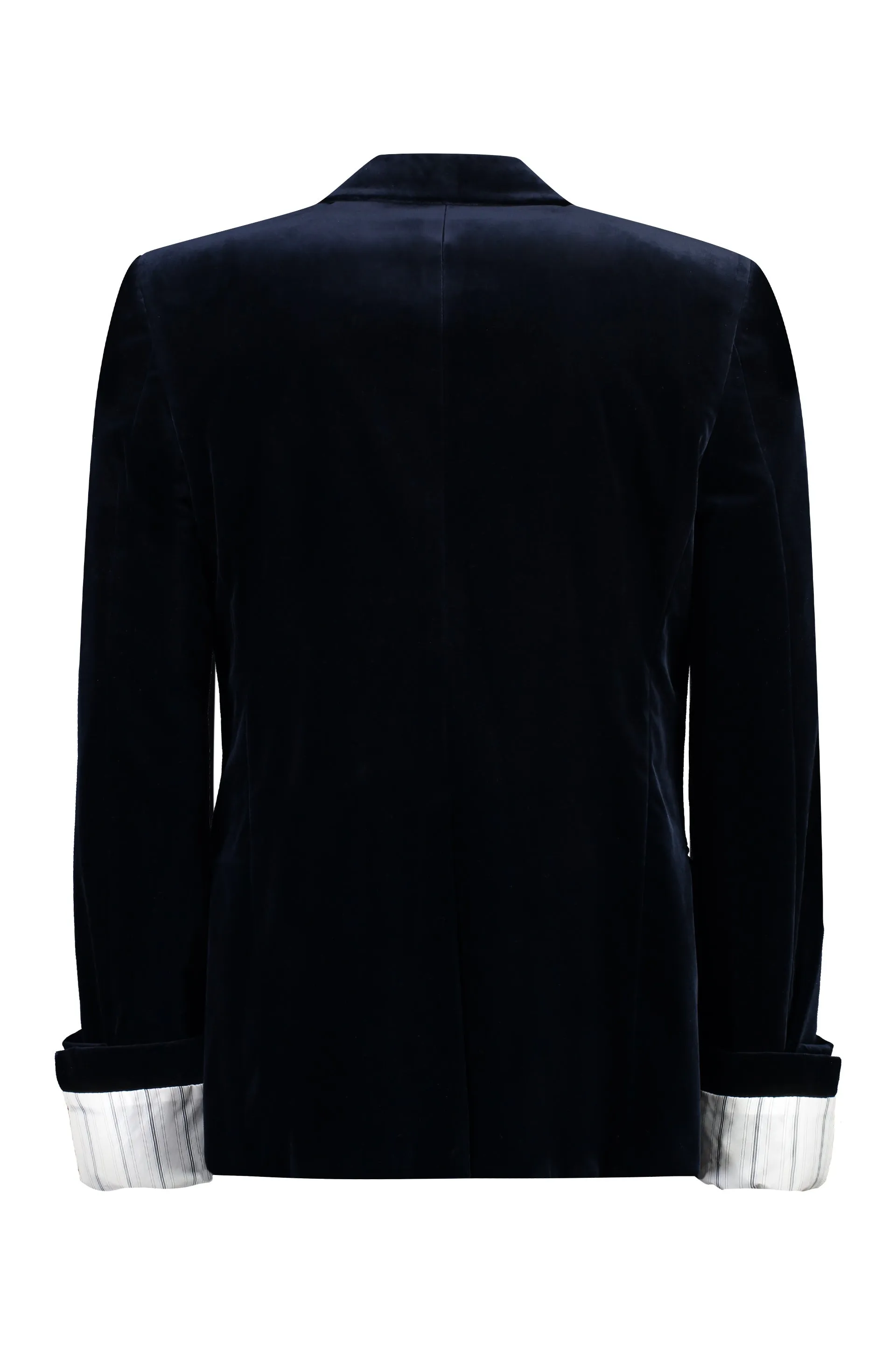 Single-breasted velvet jacket