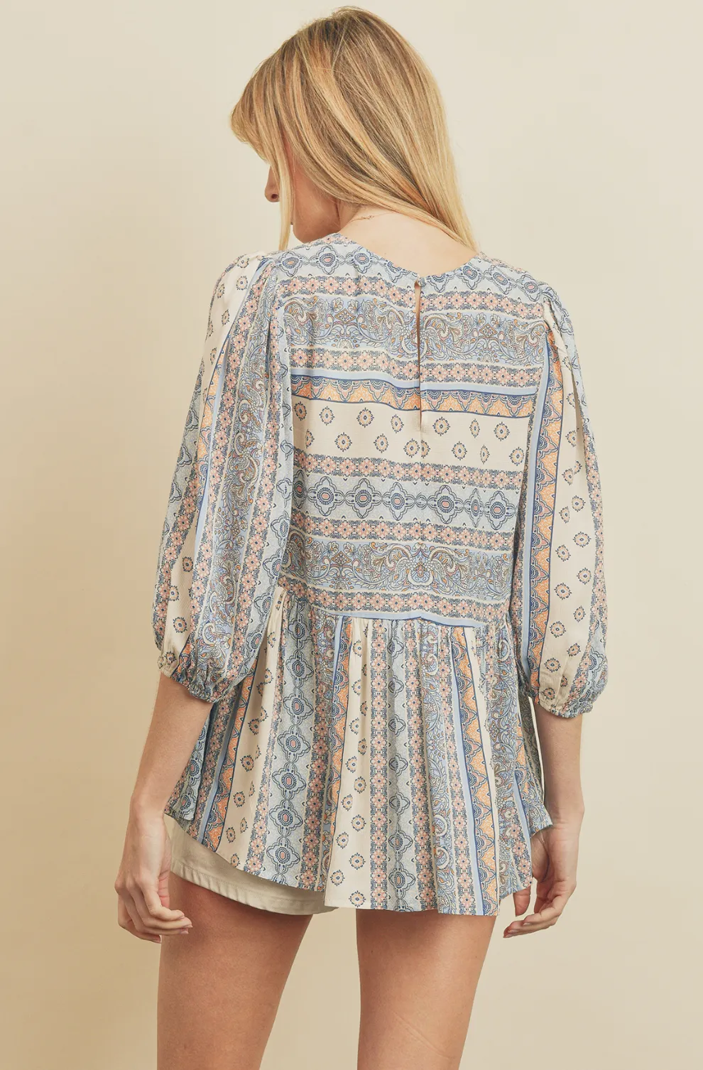 Sky Pilot Peplum Top