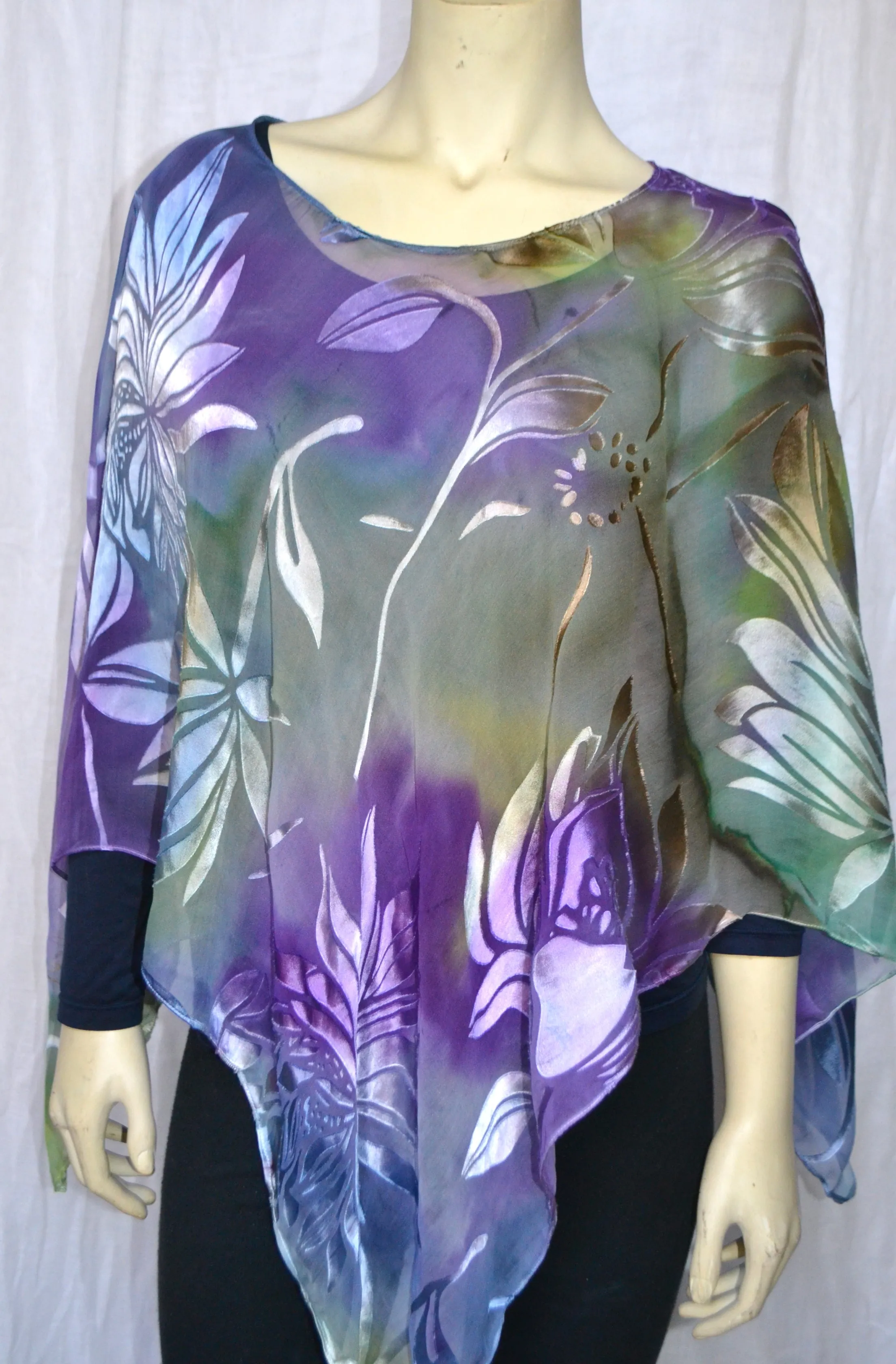 Spring Summer Devore Poncho