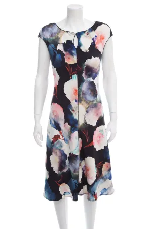 ST.JOHN Multicolor Floral Sleeveless Knee Length Dress SZ 4