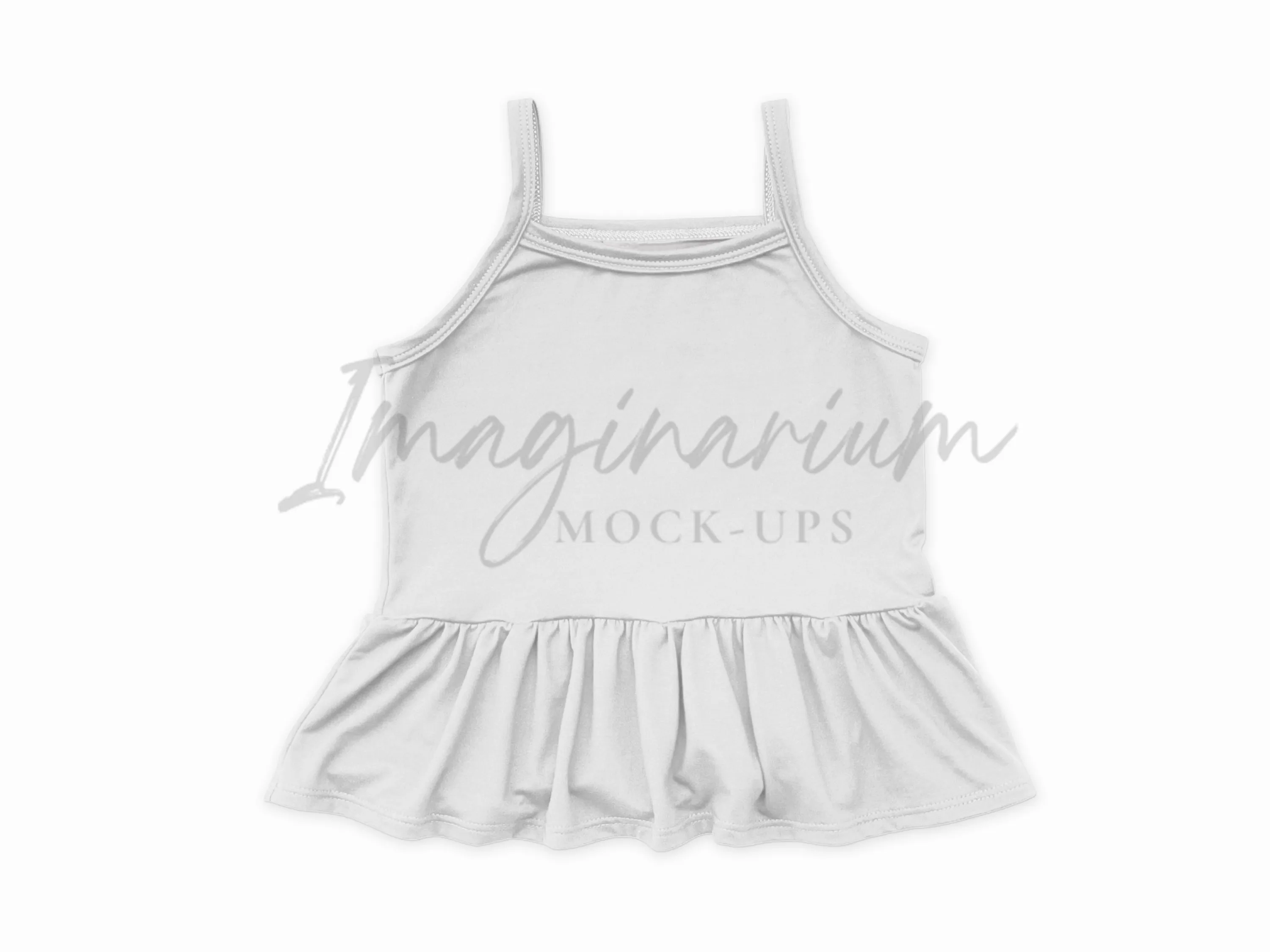 Summer Cami Peplum Tank Top Mock Up, Realistic Clothing Mockup for Photoshop and Procreate