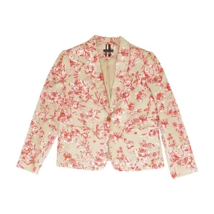 Tan Floral Blazer