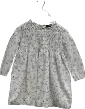 The Little White Company White Camille Floral-print Organic-cotton Dress 1 Year