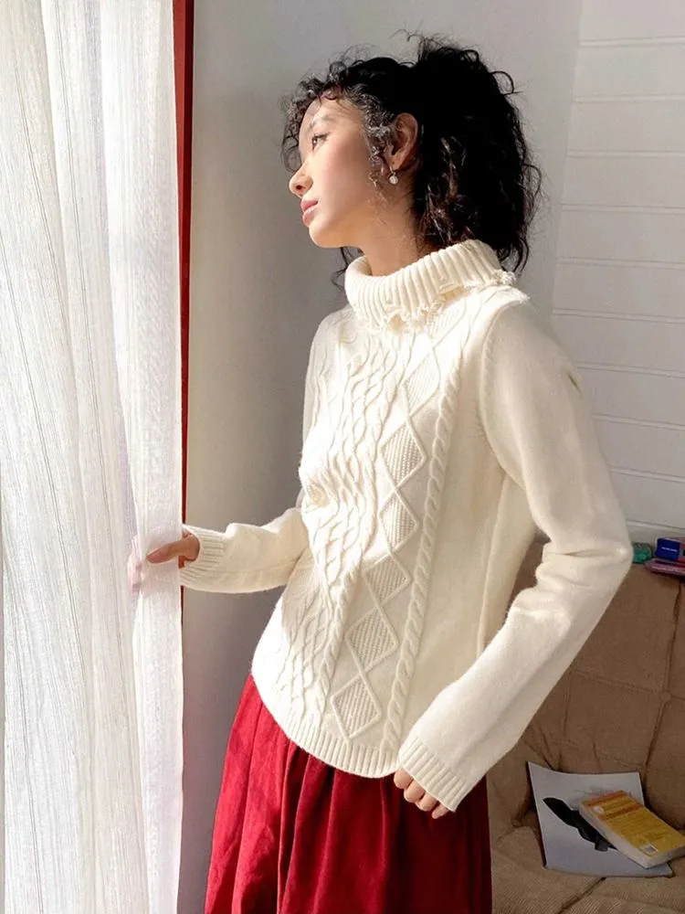 Turtleneck loose sweater【s0000010707】