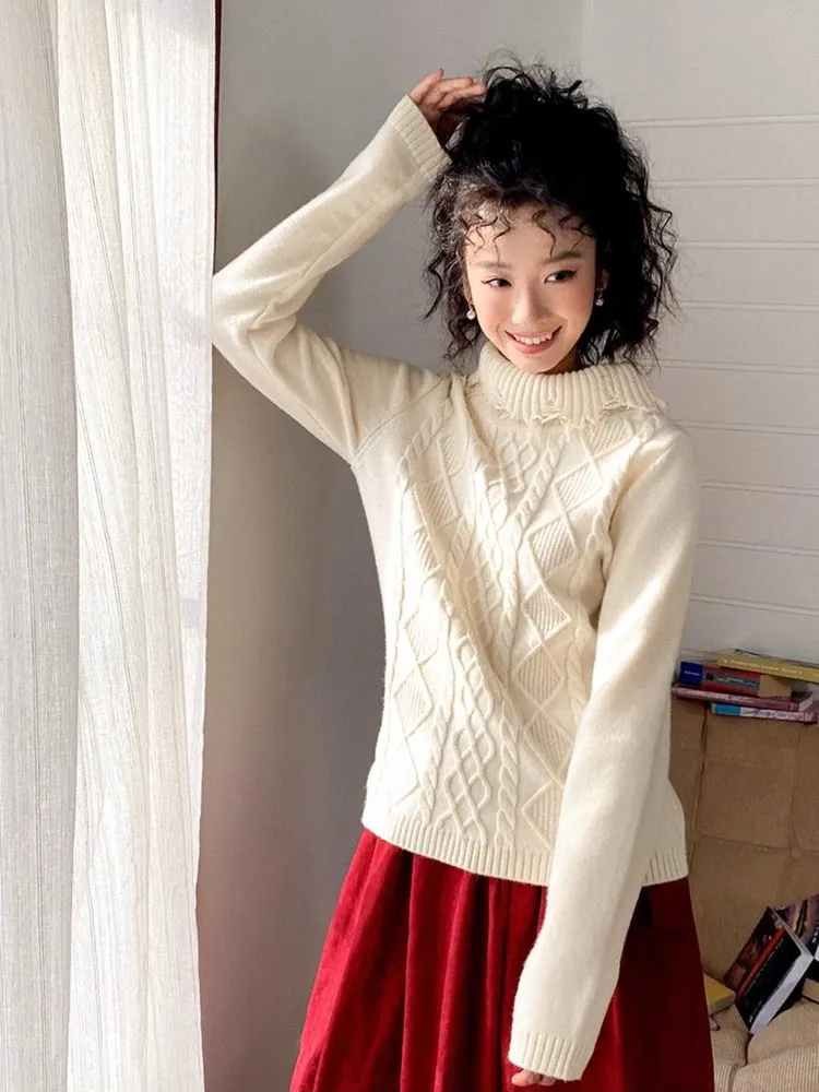 Turtleneck loose sweater【s0000010707】