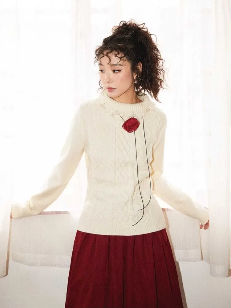 Turtleneck loose sweater【s0000010707】