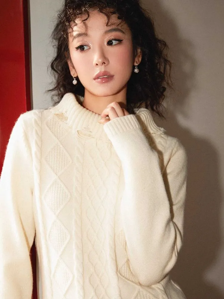 Turtleneck loose sweater【s0000010707】