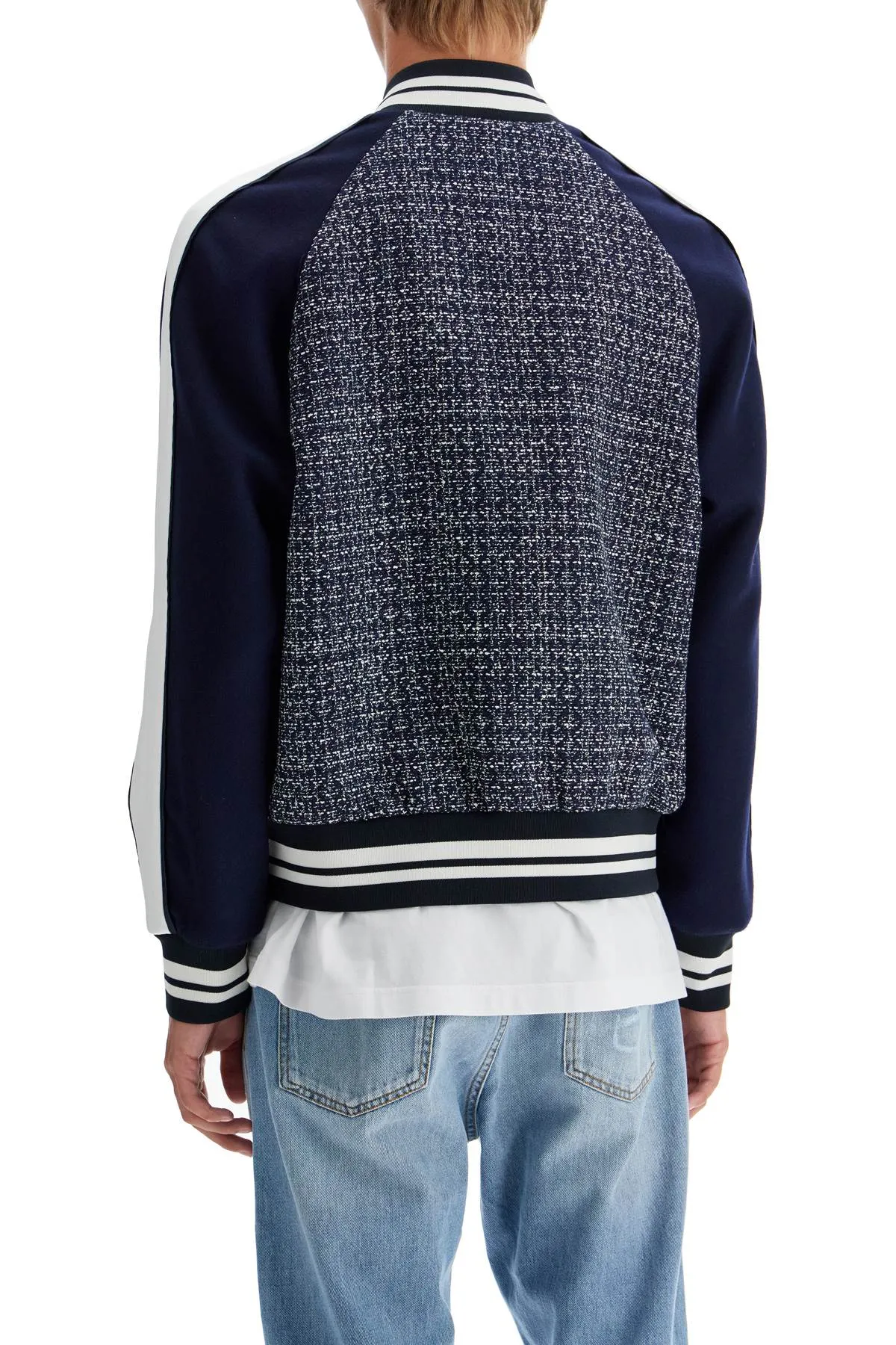 tweed bomber jacket for