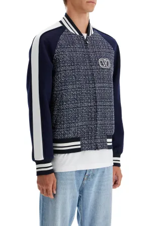 tweed bomber jacket for