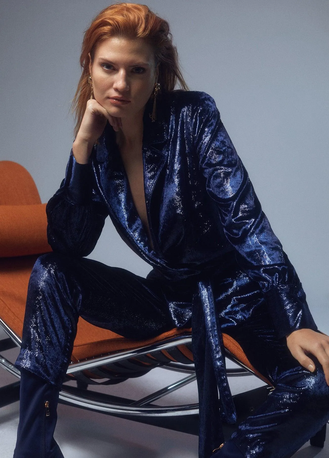 Velvet overshirt