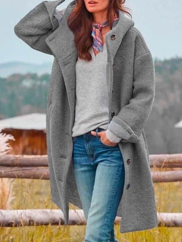 Veronica - stylish long tweed jacket