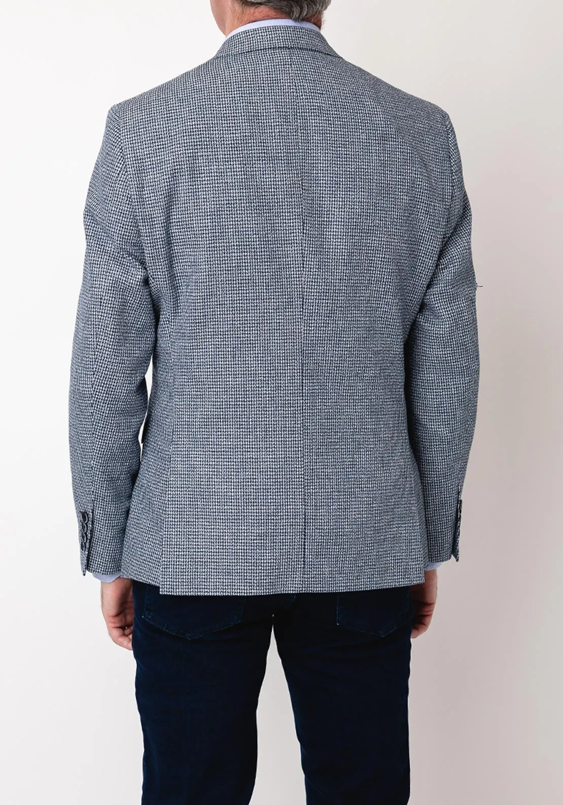 White Label Jasper Tapered Fit Houndstooth Blazer, Navy