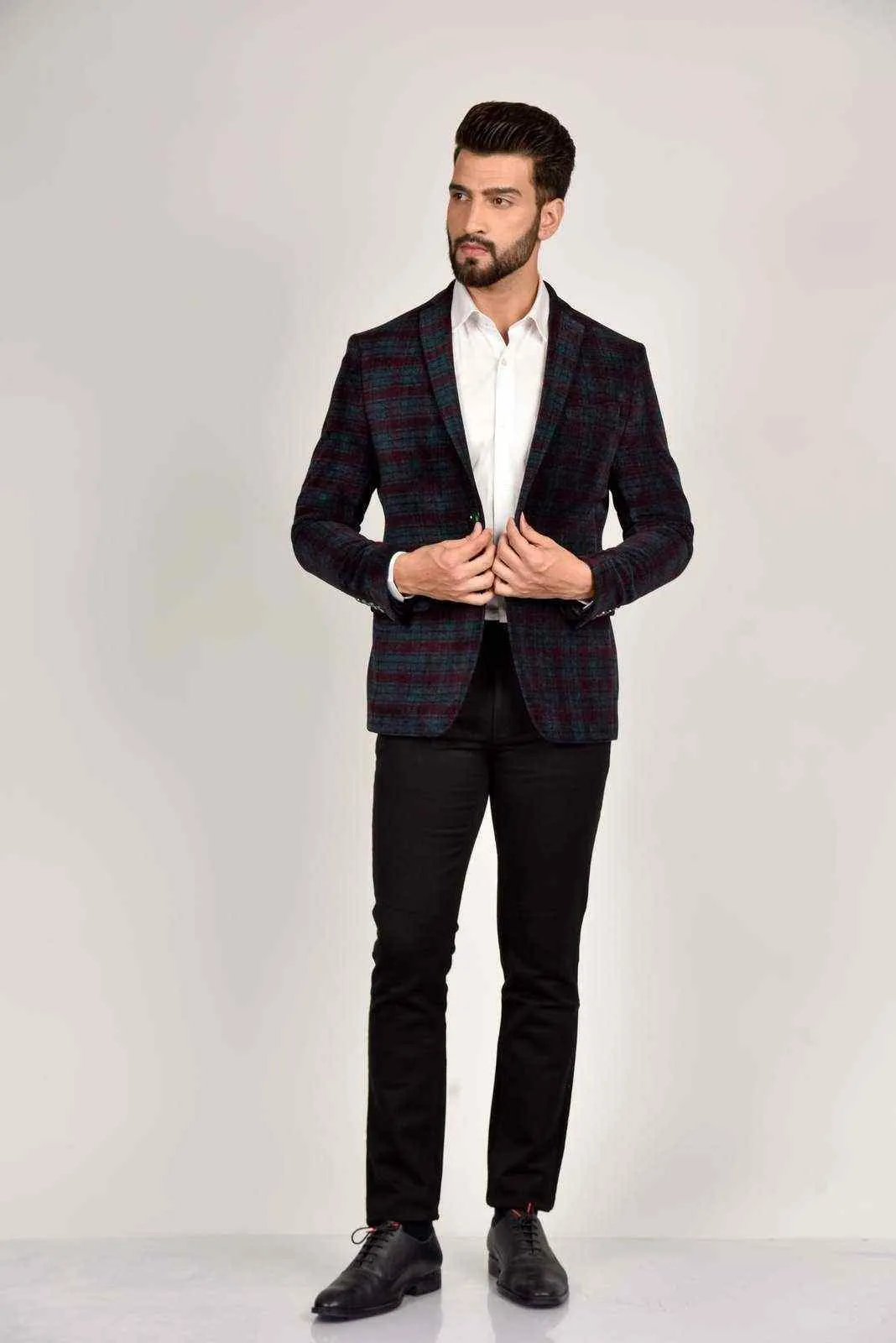Wine Velvet Blazer