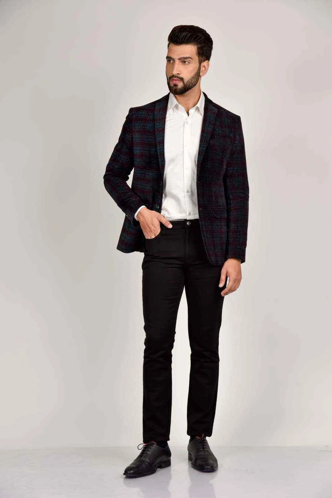 Wine Velvet Blazer