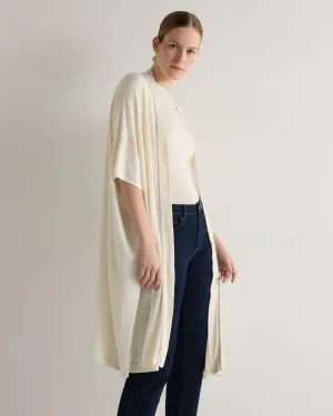 Women's Linen Blend Kaftan New Ivory White