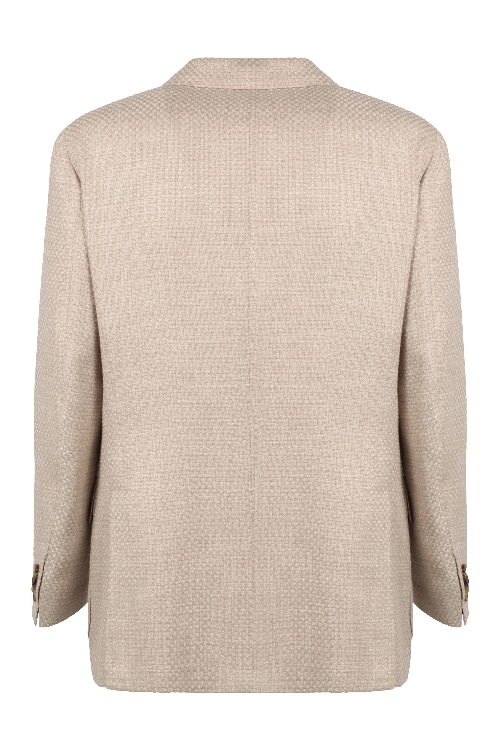 Wool blend single-breast jacket