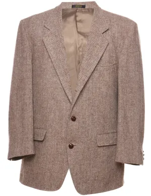 Wool Herringbone Tweed Blazer - XL