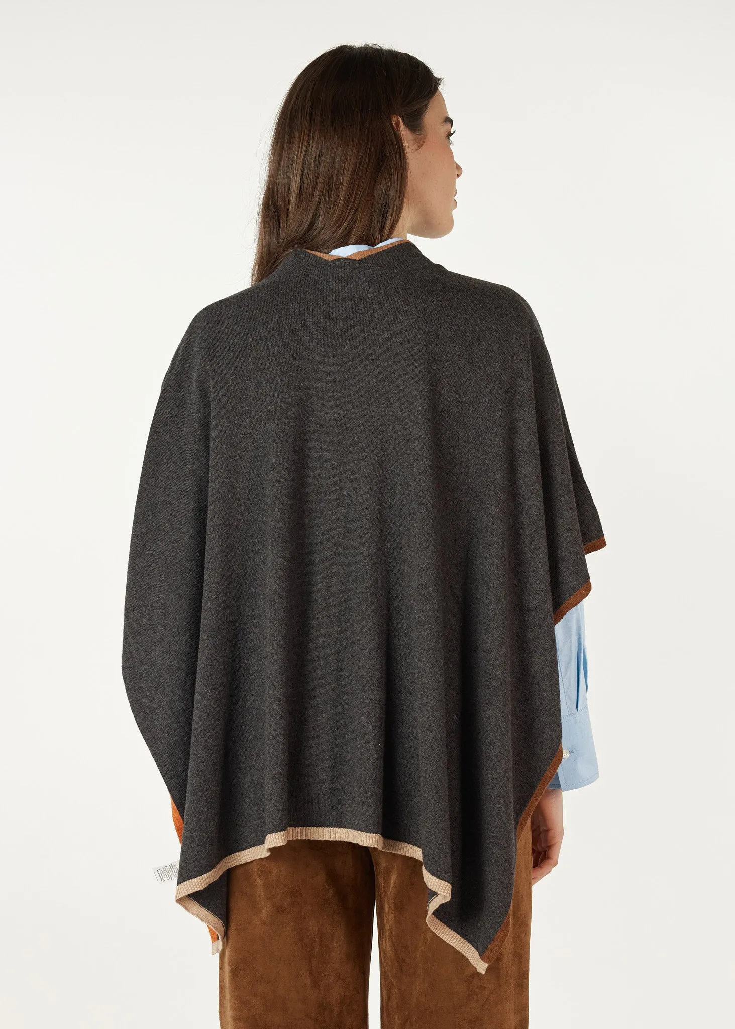 Z&P Poncho - LAST ONE - Bark - Size X/S