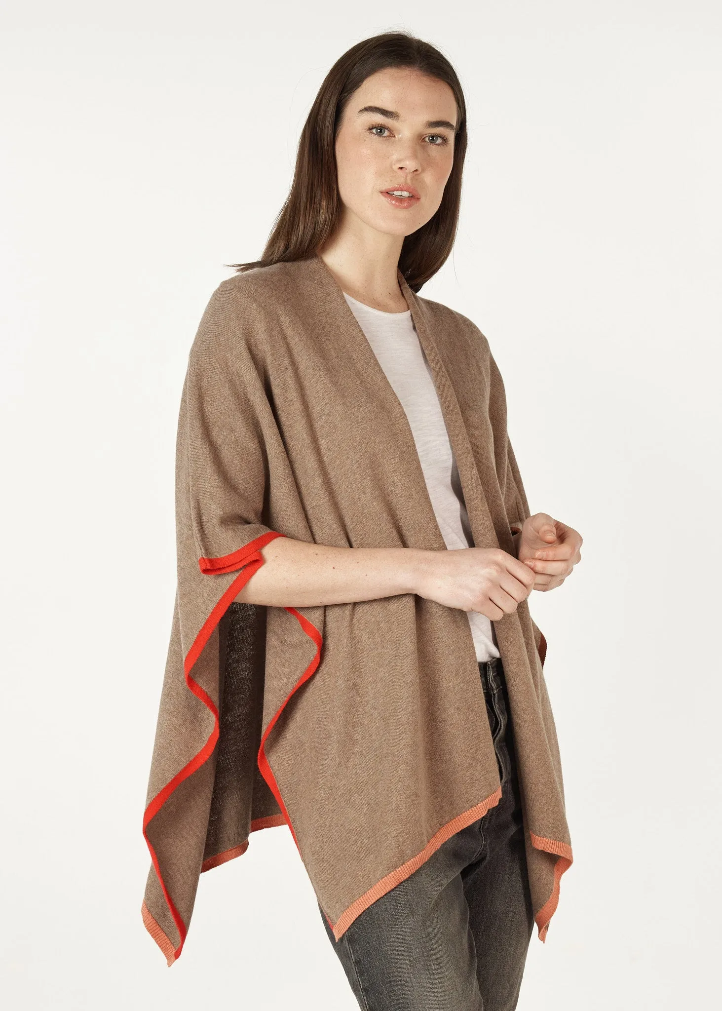 Z&P Poncho - LAST ONE - Bark - Size X/S