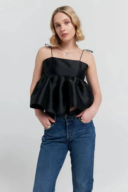 Zestful Top Washed Ramie Black