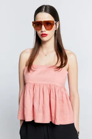 Zestful Top Washed Ramie Watermelon